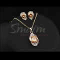Комплект бижута Amber с кристали Swarovski Elements и 18K златно покритие
