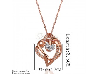 Комплект бижута 'Hearts Together - Rose' с кристали Swarovski Elements и 18K златно покритие
