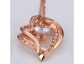 Комплект бижута 'Hearts Together - Rose' с кристали Swarovski Elements и 18K златно покритие